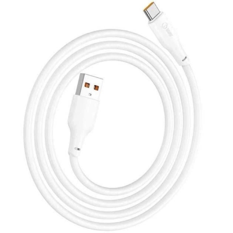 Кабель HOCO X93 USB to Type-C 27W, 1m, TPE, TPE connectors, White (6931474790675)