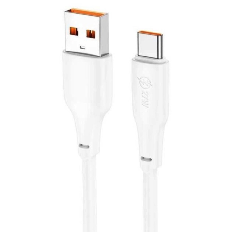 Кабель HOCO X93 USB to Type-C 27W, 1m, TPE, TPE connectors, White (6931474790675)