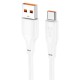 Кабель HOCO X93 USB to Type-C 27W, 1m, TPE, TPE connectors, White (6931474790675)