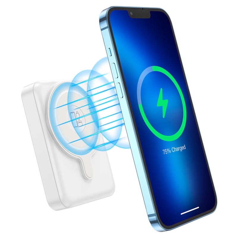 Зовнішній акумулятор HOCO Q11 Expressar PD20W 3-in-1 magnetic fast charging power bank(10000mAh) White (6931474777799)