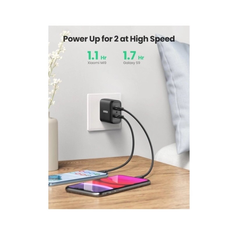 Зарядний пристрій UGREEN CD161 USB Fast Charger EU (Black)(UGR-10216) (UGR-10216)