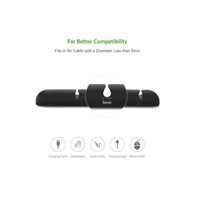 Органайзер для кабелів UGREEN LP114 Cable Organizer 2 Pack (Black)(UGR-30762) (UGR-30762)