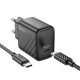Мережевий зарядний пристрій HOCO CS22A Value single port PD30W charger set(Type-C to Type-C) Black (6942007609937 )