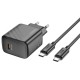 Мережевий зарядний пристрій HOCO CS22A Value single port PD30W charger set(Type-C to Type-C) Black (6942007609937 )