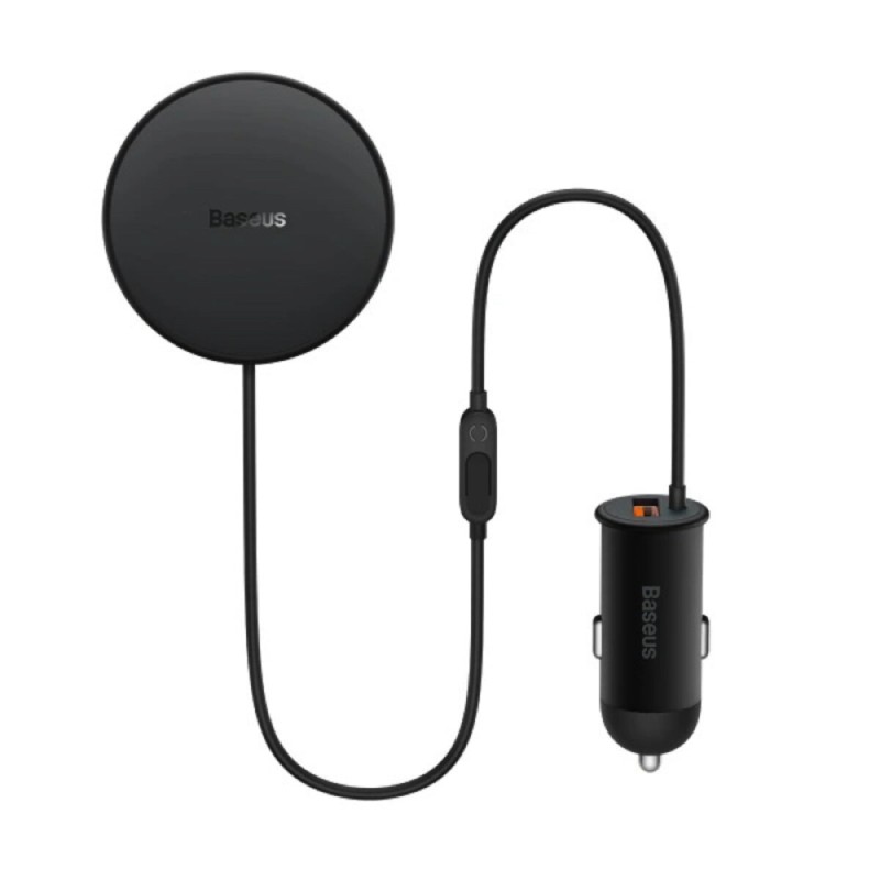 Тримач для мобiльного з БЗП Basues CW01  Magnetic Wireless Charging Car Mount 40W Claw Edition Cluster Black (C40141000111-01)