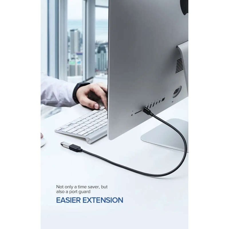 Подовжувач UGREEN US129 USB 3.0 Extension Male Cable 1.5m (Black)(UGR-30126) (UGR-30126)