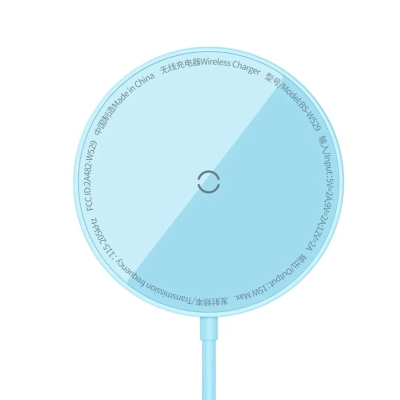 Бездротовий зарядний Baseus Simple Mini3 Magnetic Wireless Charger 15W Galaxy Blue (CCJJ040303)