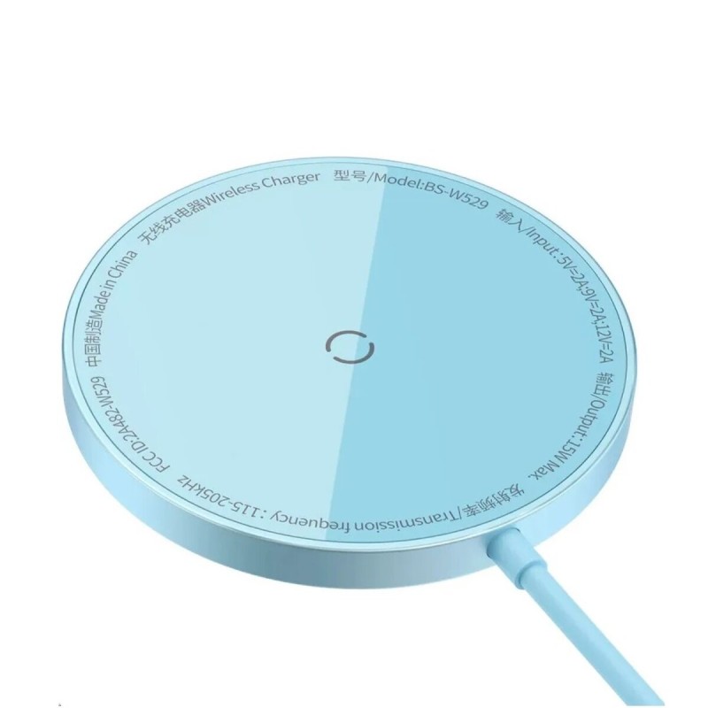 Бездротовий зарядний Baseus Simple Mini3 Magnetic Wireless Charger 15W Galaxy Blue (CCJJ040303)