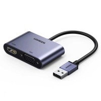 Перехідник UGREEN CM449 USB 3.0 to HDMI+VGA Converter(UGR-20518) (UGR-20518)