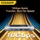 USB-hub ESSAGER QK The Universe 8 in 1 Laptop USB C HUB with 10Gbps External Hard Drive Function for M.2 PCIe NVMe and SATA SSD Grey (EHB08-QK0G-Z)
