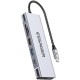 USB-hub ESSAGER QK The Universe 8 in 1 Laptop USB C HUB with 10Gbps External Hard Drive Function for M.2 PCIe NVMe and SATA SSD Grey (EHB08-QK0G-Z)