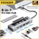 USB-hub ESSAGER QK The Universe 8 in 1 Laptop USB C HUB with 10Gbps External Hard Drive Function for M.2 PCIe NVMe and SATA SSD Grey (EHB08-QK0G-Z)