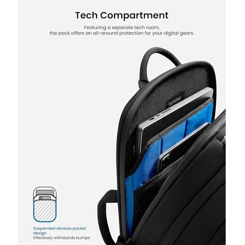 Рюкзак Tomtoc UrbanEX-T65M1 Laptop Backpack Black 17.3 Inch/30L (T65M1D1) (T65M1D1)