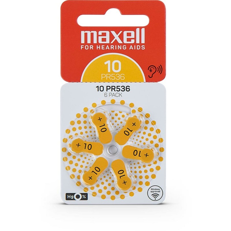 Батарейка MAXELL PR70 (10) 6BS ZINC AIR (M-790418.00.EU) (4043752334531)