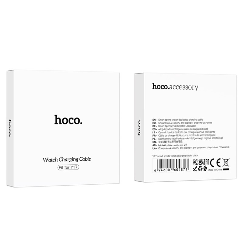 Кабель HOCO Y17 Smart sports watch charging cable Black (6942007604871 )