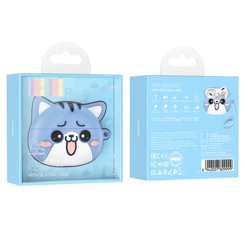 Навушники HOCO EW48 True wireless stereo headset Glacier Cat (6942007609999 )