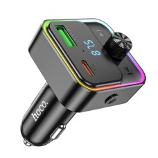 АЗП з FM-модулятором HOCO E81 Fantasy PD30W+QC3.0 car BT FM transmitter Black (6942007612296 )