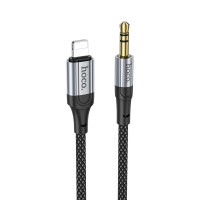Аудiокабель HOCO UPA26 Fresh digital audio conversion cable iP Black (6942007608817 )
