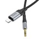 Аудiокабель HOCO UPA26 Fresh digital audio conversion cable iP Black (6942007608817 )