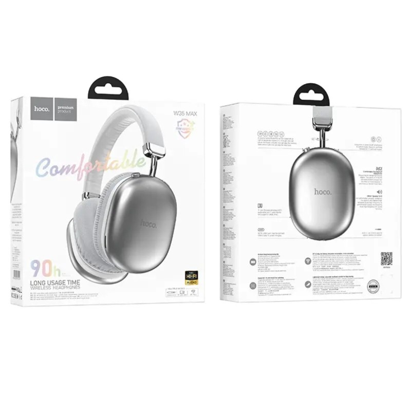 Навушники HOCO W35 Max Joy BT headphones Silver (6942007612210 )