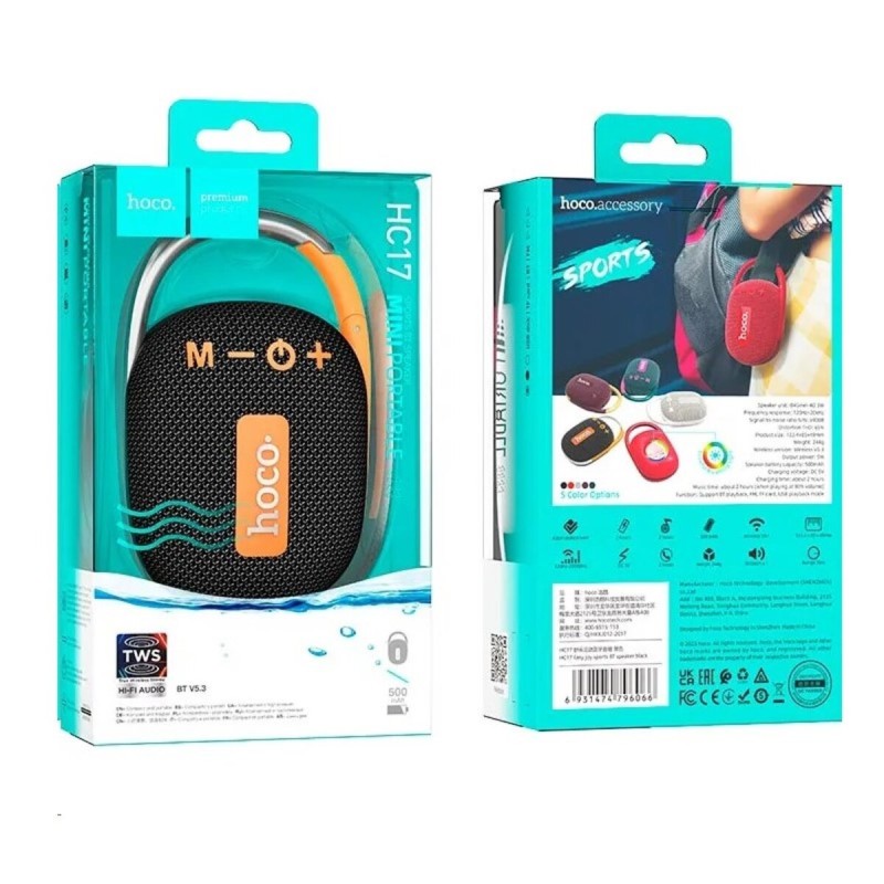 Портативна колонка HOCO HC17 Easy joy sports BT speaker Black (6931474796066)