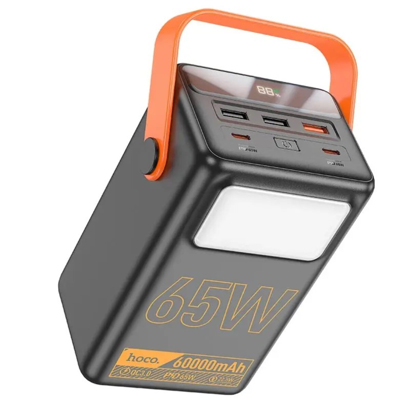 Зовнішній акумулятор HOCO J110A Powerful PD65W power bank(60000mAh) Black (6931474795205)