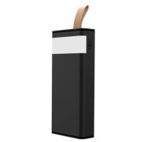 Зовнішній акумулятор XO PR129 20000mAh PD20W+USB QC 22.5W Black