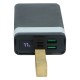Зовнішній акумулятор XO PR129 20000mAh PD20W+USB QC 22.5W Black