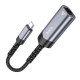 Кабель-перехідник HOCO UA26 Type-C ethernet adapter(100 Mbps) Metal Gray (6942007611985 )