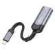 Кабель-перехідник HOCO UA26 Type-C ethernet adapter(100 Mbps) Metal Gray (6942007611985 )