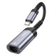 Кабель-перехідник HOCO UA26 Type-C ethernet adapter(100 Mbps) Metal Gray (6942007611985 )