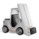 Бездротовий зарядний пристрій ESSAGER (color box) Forklift desktop wireless charger 15w White (EWXZM-CC0G-Z)
