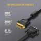 Кабель UGREEN DV101 DVI (24+1) Male to Male Cable Gold Plated 1.5m (Black)(UGR-11606) (UGR-11606)