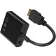 Адаптер ESSAGER Phantom HD Convertor (HDMI to VGA + Micro Power Cable + DC3.5 Audio Cable) Black (EZJHVYD-HY01)