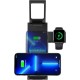 Бездротовий зарядний пристрій Usams US-CD181 15W 3in1 Folding Wireless Charging Stand With Table Lamp (CD181WXC01)