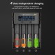 Зарядний пристрій ESSAGER Battery Charger with LED Indicator For 4 Display Black (ECDQ-D401)