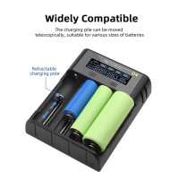 Зарядний пристрій ESSAGER Battery Charger with LED Indicator For 4 Display Black (ECDQ-D401)