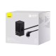Мережевий зарядний пристрій Baseus PowerCombo Digital PowerStrip 2AC+1U+1C+Retractable-C 65W with 1.5m power cord EU Black (PSLR000301)