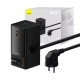 Мережевий зарядний пристрій Baseus PowerCombo Digital PowerStrip 2AC+1U+1C+Retractable-C 65W with 1.5m power cord EU Black (PSLR000301)