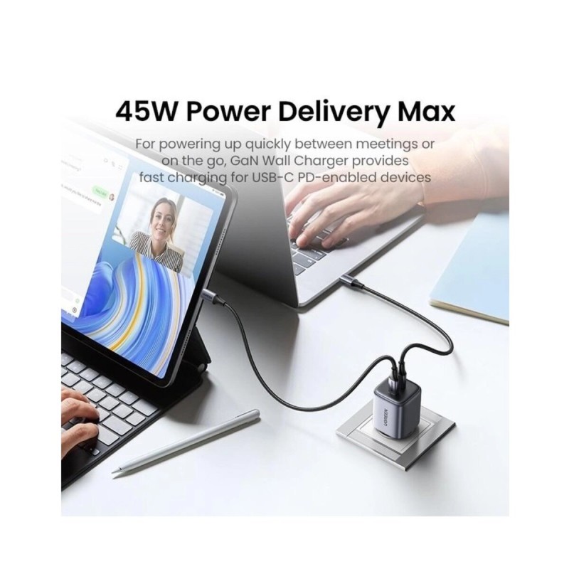 Зарядний пристрій UGREEN CD294 Nexode 45W Charger EU (Space Gray)(UGR-90573) (UGR-90573)