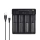 Зарядний пристрій ESSAGER Battery Charger with LED Indicator For 4 LED Black (ECDQ-I401)
