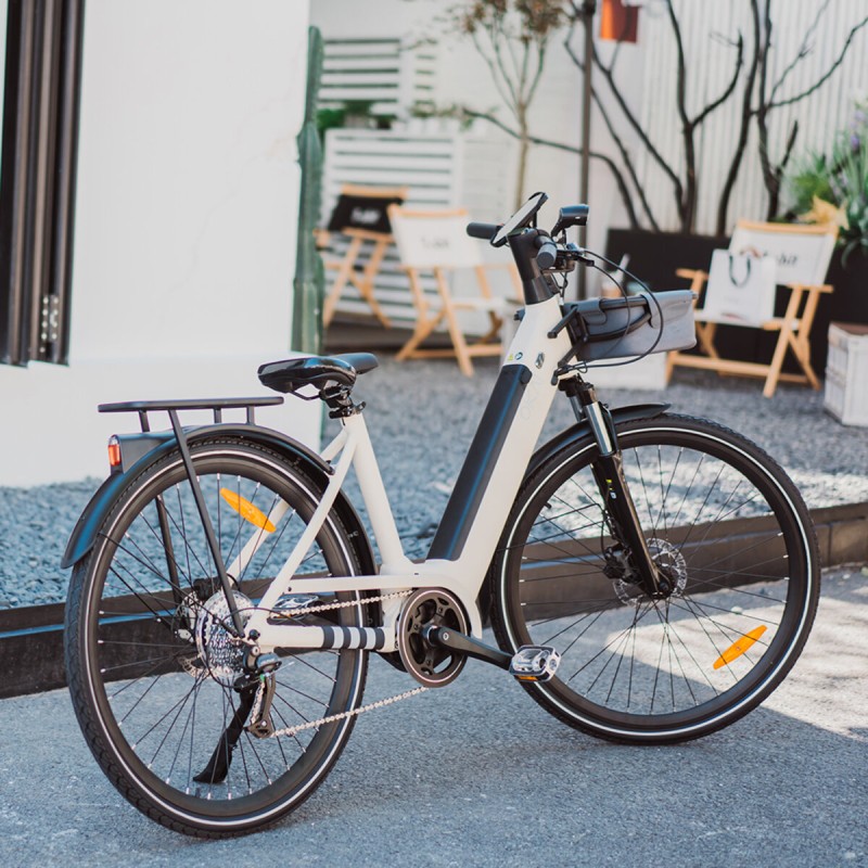 Електровелосипед OKAI EB10 Beige 28', 250(500)W, 14.4Ah, 100km, 25kmh, NFC, App, 30kg (EB10)