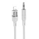Аудiокабель HOCO UPA27 Spirit transparent digital audio conversion cable iP Black (6942007612524 )