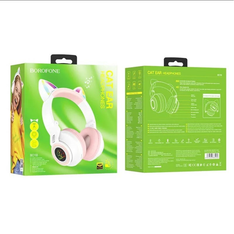 Навушники BOROFONE BO18 Cat ear BT headphones White (6974443384956)