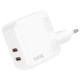 Мережевий зарядний пристрій HOCO C110A Lucky dual-port PD35W(2C) charger White (6931474790804 )