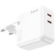 Мережевий зарядний пристрій HOCO C110A Lucky dual-port PD35W(2C) charger White (6931474790804 )