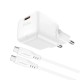 Мережевий зарядний пристрій ACEFAST A73 mini PD20W GaN single USB-C charger set (C3-03) White (6974316282655)