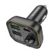 АЗП з FM-модулятором BOROFONE BC54 Acertar PD30W+QC3.0 car BT FM transmitter 18W Black (6941991109850)