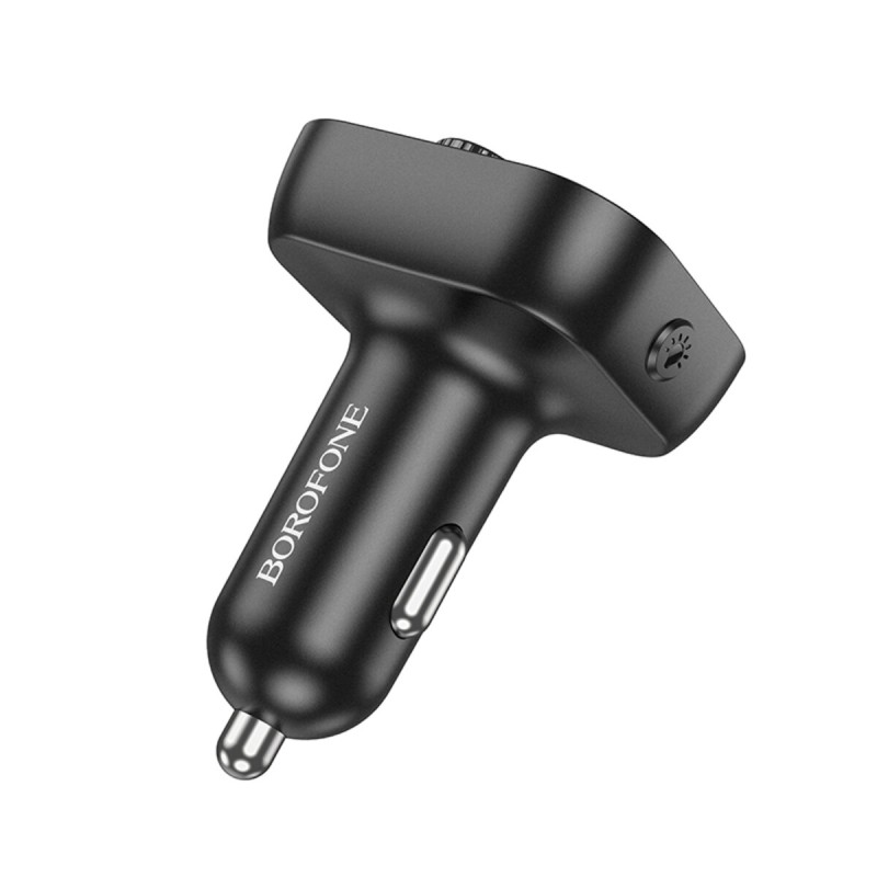 АЗП з FM-модулятором BOROFONE BC54 Acertar PD30W+QC3.0 car BT FM transmitter 18W Black (6941991109850)