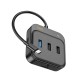Хаб HOCO HB37 Easy link 6-in-1 Multiport Adapter(HDTV+RJ45+USB3.0+USB2.0*2+PD100W) Black (6931474799029 )